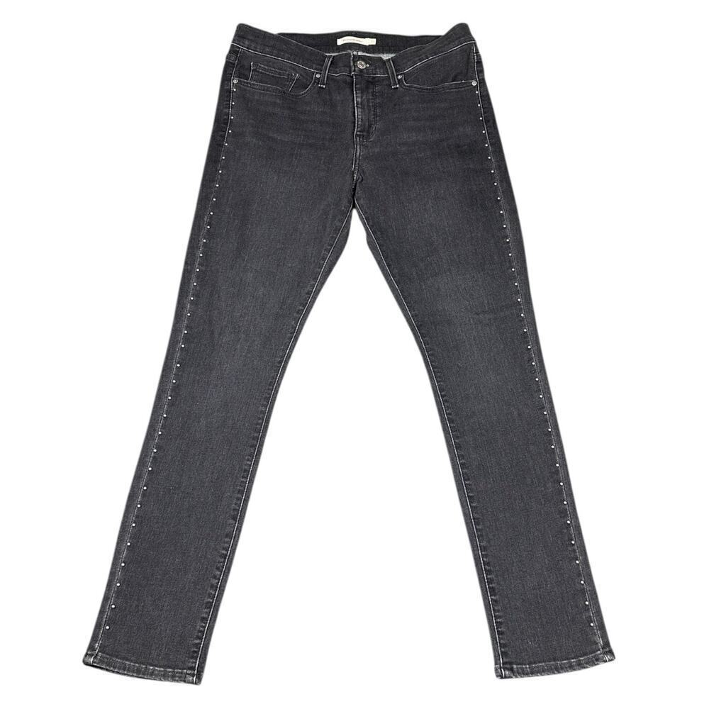Levi’s 311 Shaping Skinny Jeans W31 L30 Black Studded Side Detail - Picture 2 of 8